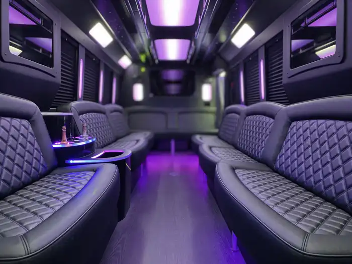 25 Passenger Party Bus Interior