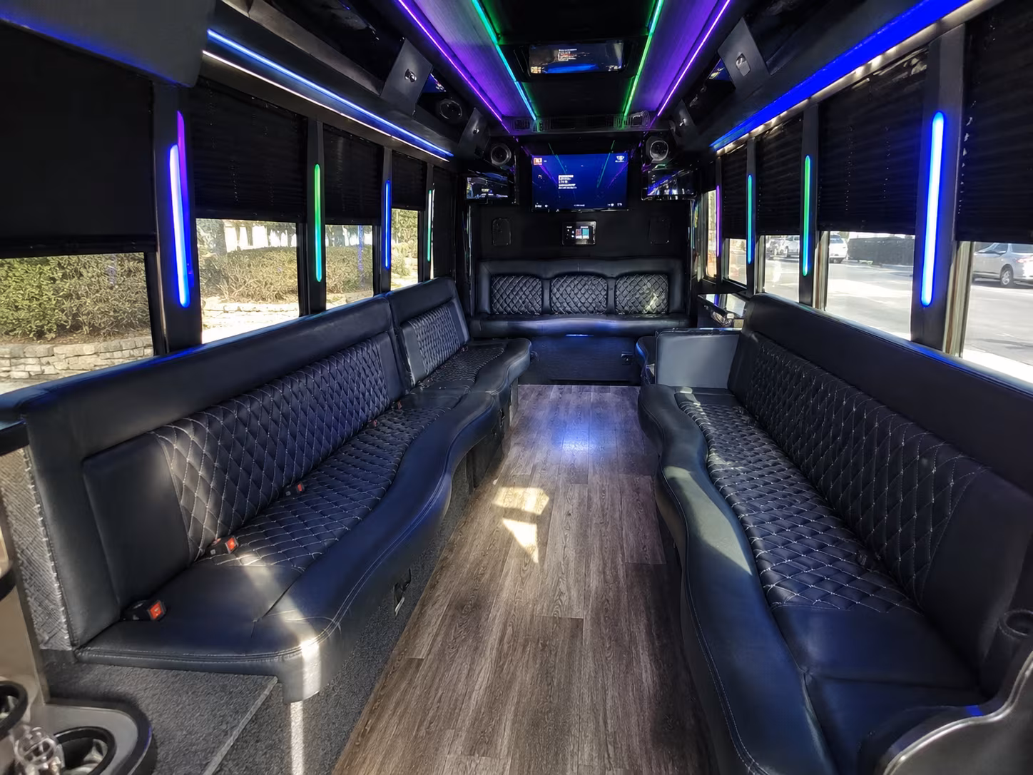 westminster 15 passenger party bus interior