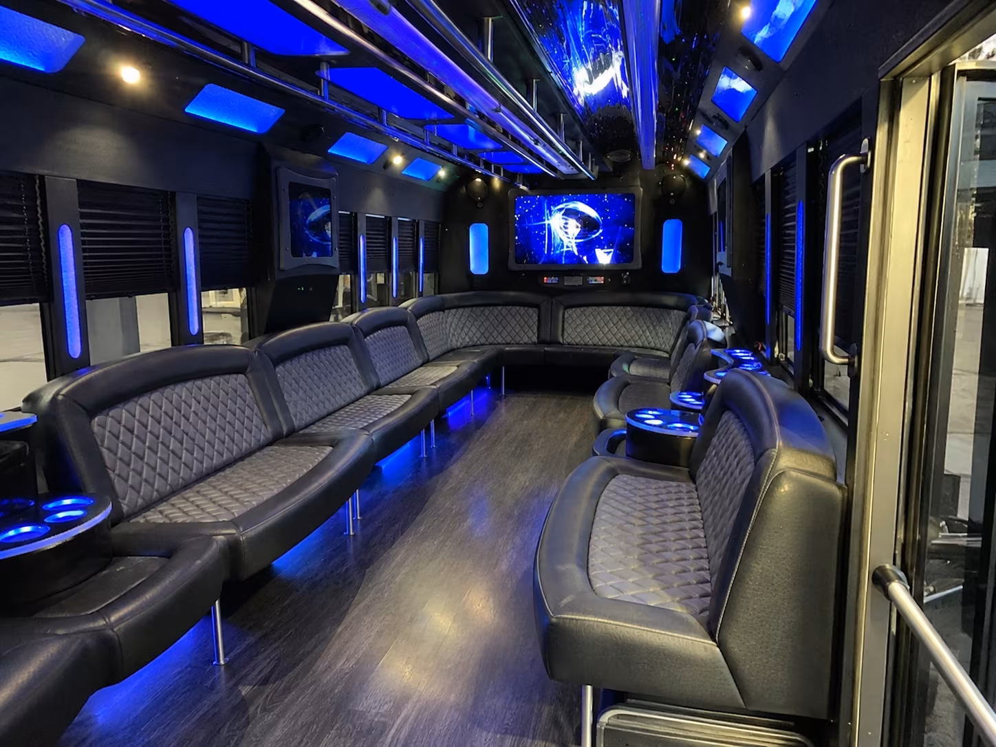 westminster 28 passenger party bus interior