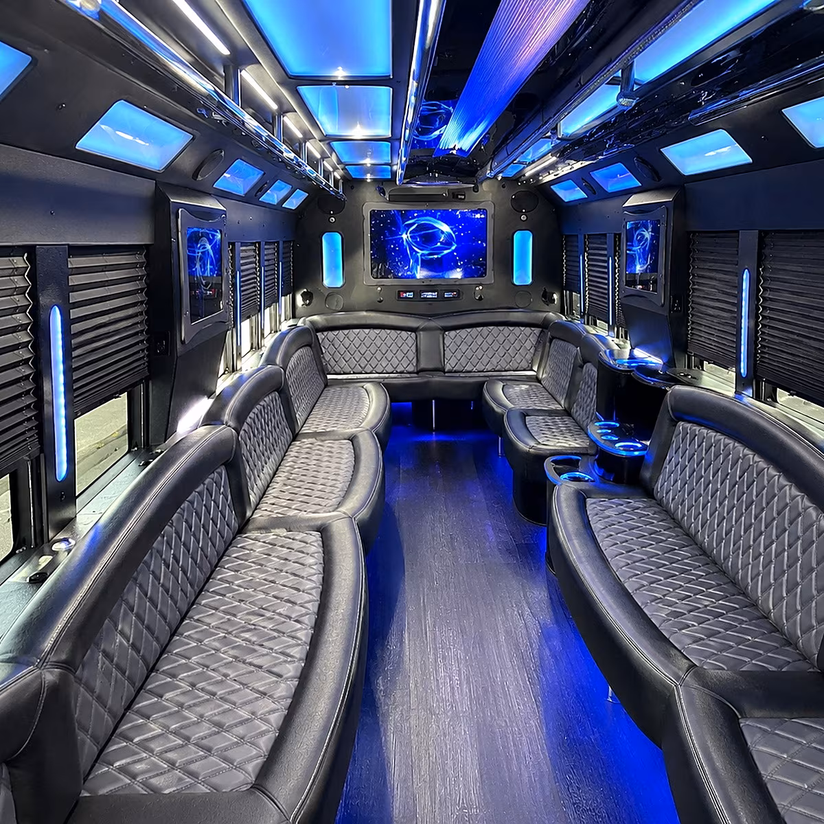westminster 50 passenger party bus interior