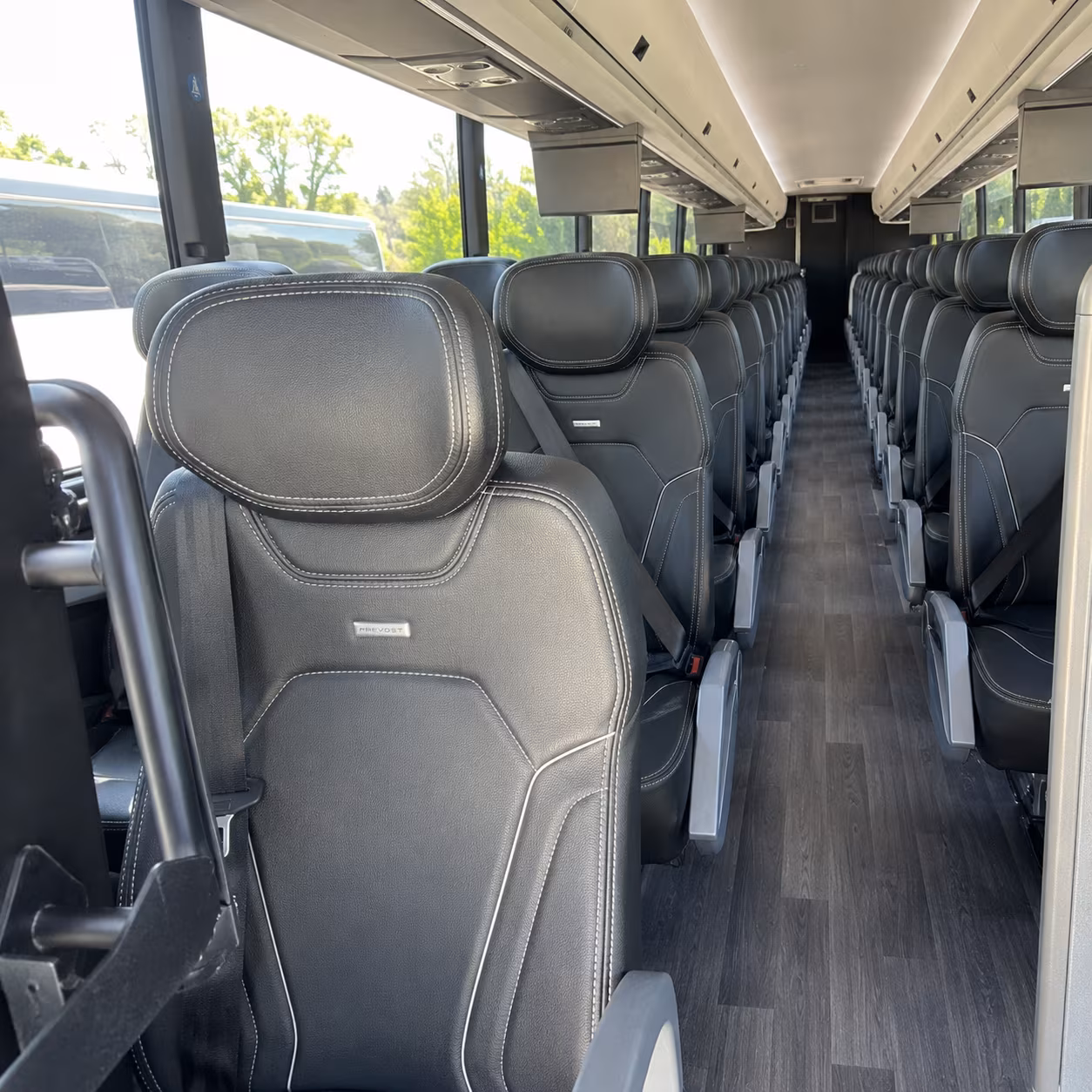 westminster charter bus rental interior
